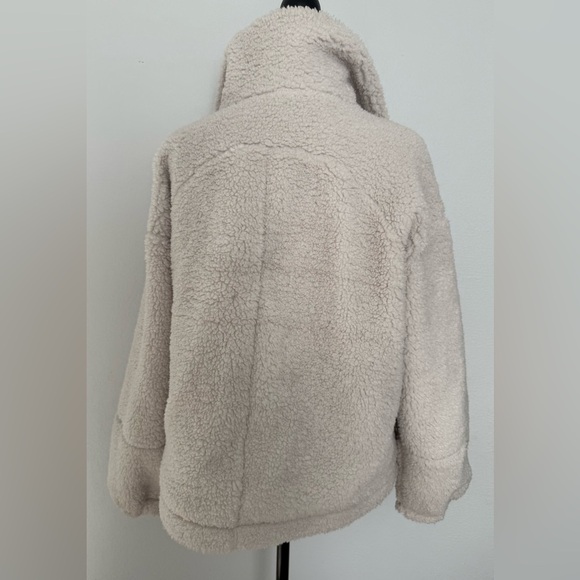 Lululemon Cinchable Fleece Zip-Up Teddy Outdoor Jacket White Opal Size 8 - Picture 5 of 8
